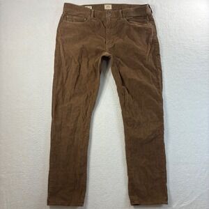 J Crew 770 Straight Corduroy Pants Mens 36x32 Brown Preppy Cotton Casual Chino